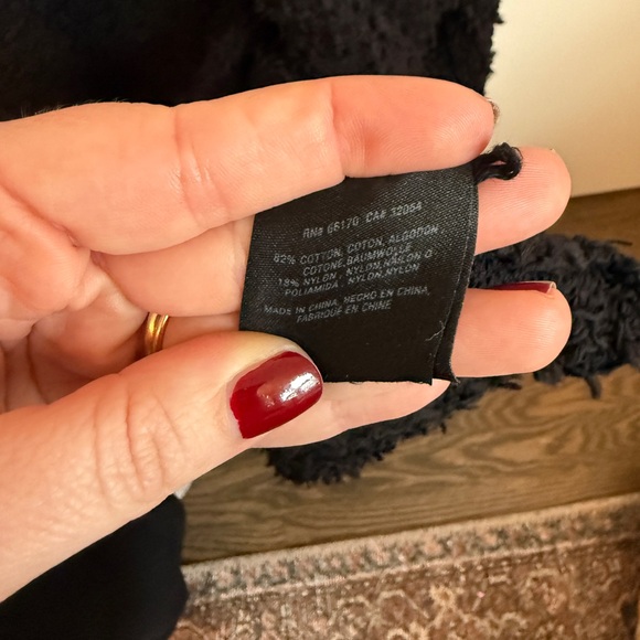 Anthropologie Akemi + Kin Black Textured Cardigan - great used condition - large - Picture 3 of 3